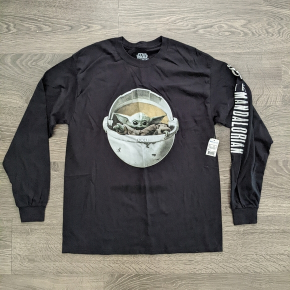 star wars baby yoda long sleeve tee shirt - Picture 1 of 7